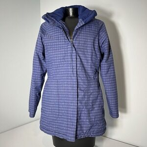 MARMOT Membrain Jacket Coat Women's Small Blue Plaid Check Lined Ski Snowboard‎